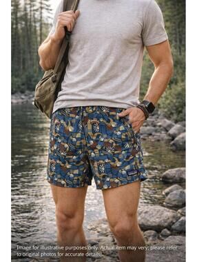 Patagonia Printed Shorts Blue Pattern Size M